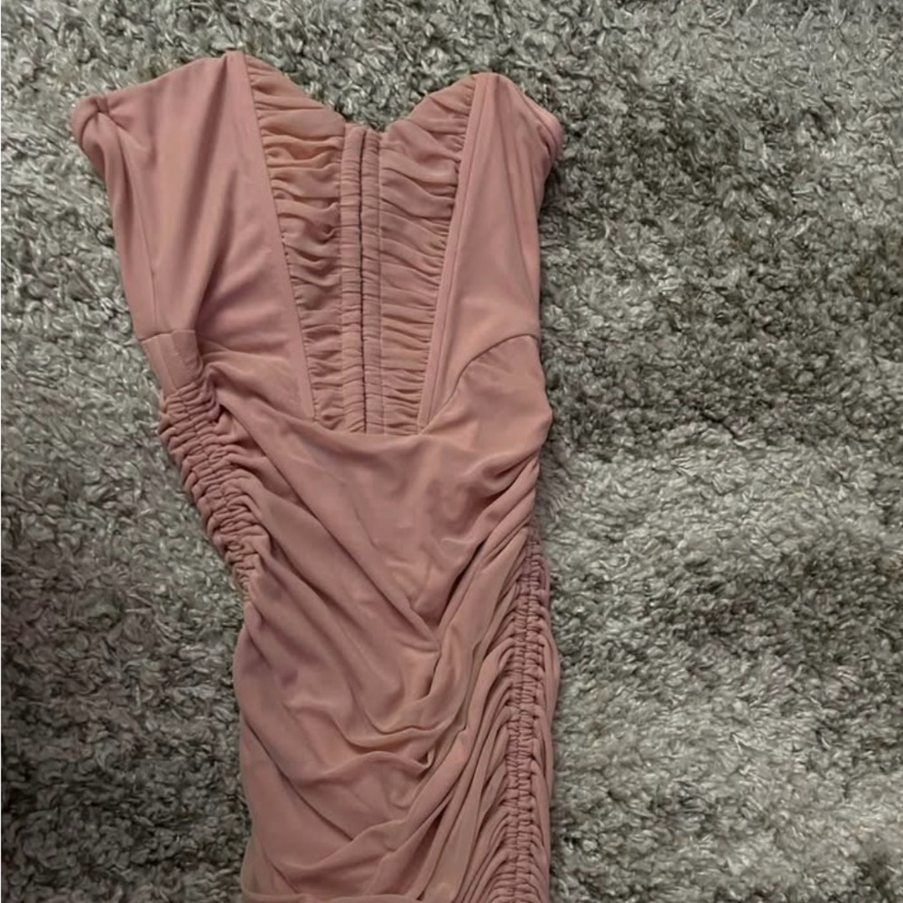 Pink Ruched Dress